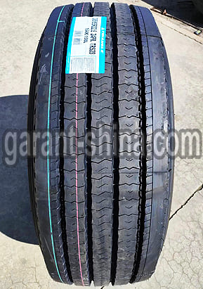 Triangle TRS28 (рулевая) 385/55 R22.5 160K 20PR - Фото реального протектора с этикеткой